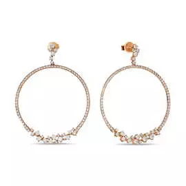 Золотые серьги c бриллиантами