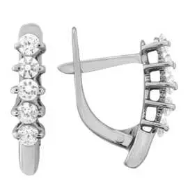 Золотые серьги c бриллиантами