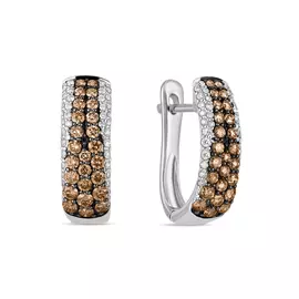 Золотые серьги c бриллиантами