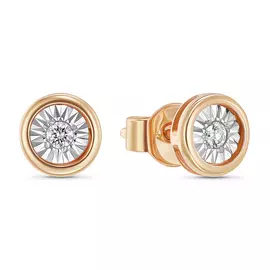 Золотые серьги c бриллиантами