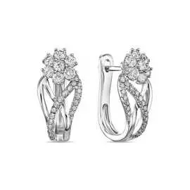 Золотые Серьги c бриллиантами