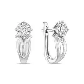 Золотые серьги c бриллиантами