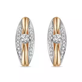 Золотые Серьги c бриллиантами