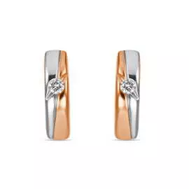 Золотые серьги c бриллиантами