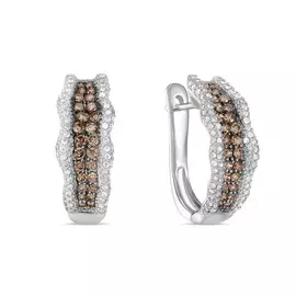 Золотые серьги c бриллиантами