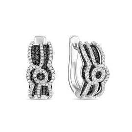 Золотые серьги c бриллиантами