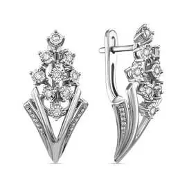 Золотые серьги c бриллиантами