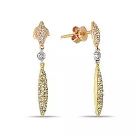 Золотые серьги c бриллиантами