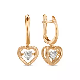 Золотые серьги c бриллиантами