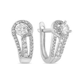 Золотые серьги c бриллиантами