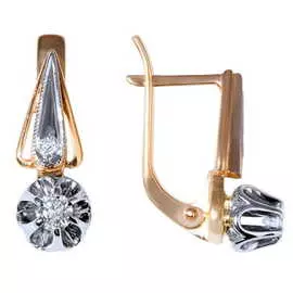 Золотые серьги c бриллиантами