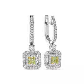 Золотые серьги c бриллиантами