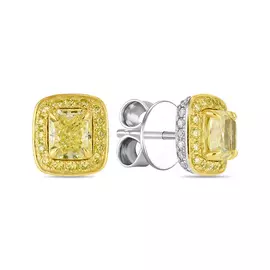 Золотые серьги c бриллиантами