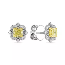 Золотые серьги c бриллиантами