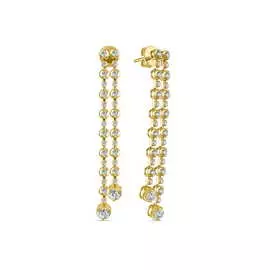 Золотые Серьги c бриллиантами