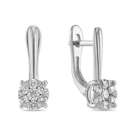 Золотые серьги c бриллиантами