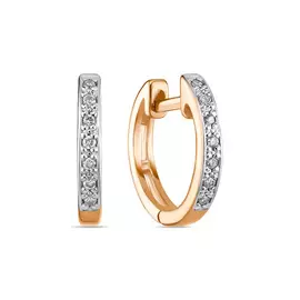 Золотые серьги c бриллиантами