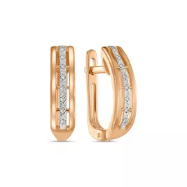 Золотые серьги c бриллиантами