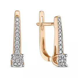 Золотые Серьги c бриллиантами