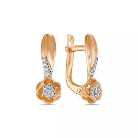 Золотые серьги c бриллиантами