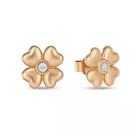 Золотые серьги c бриллиантами