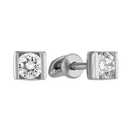 Золотые серьги c бриллиантами