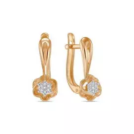 Золотые серьги c бриллиантами