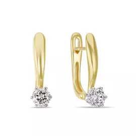 Золотые серьги c бриллиантами