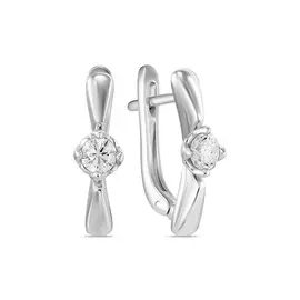 Золотые Серьги c бриллиантами