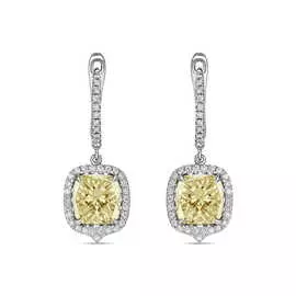 Золотые серьги c бриллиантами