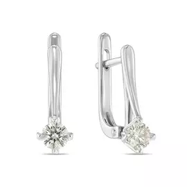 Золотые серьги c бриллиантами