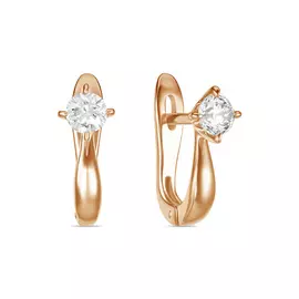 Золотые серьги c бриллиантами