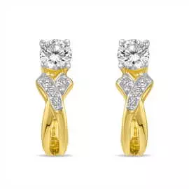 Золотые Серьги c бриллиантами