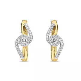 Золотые серьги c бриллиантами