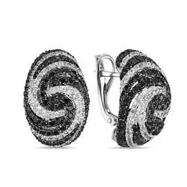 Золотые Серьги c бриллиантами