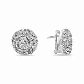 Золотые серьги c бриллиантами