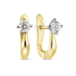 Золотые серьги c бриллиантами