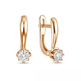 Золотые Серьги c бриллиантами