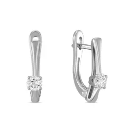 Золотые серьги c бриллиантами