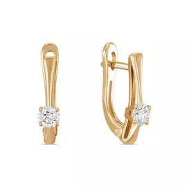 Золотые Серьги c бриллиантами