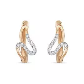 Золотые серьги c бриллиантами