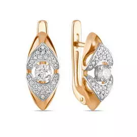 Золотые серьги c бриллиантами