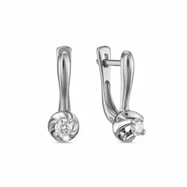 Золотые серьги c бриллиантами