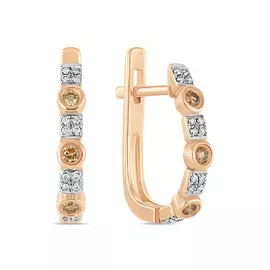 Золотые серьги c бриллиантами