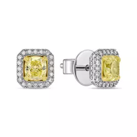 Золотые серьги c бриллиантами