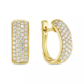 Золотые Серьги c бриллиантами