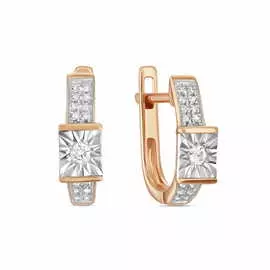 Золотые серьги c бриллиантами