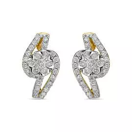 Золотые серьги c бриллиантами