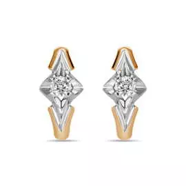 Золотые серьги c бриллиантами