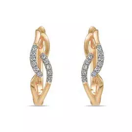 Золотые серьги c бриллиантами